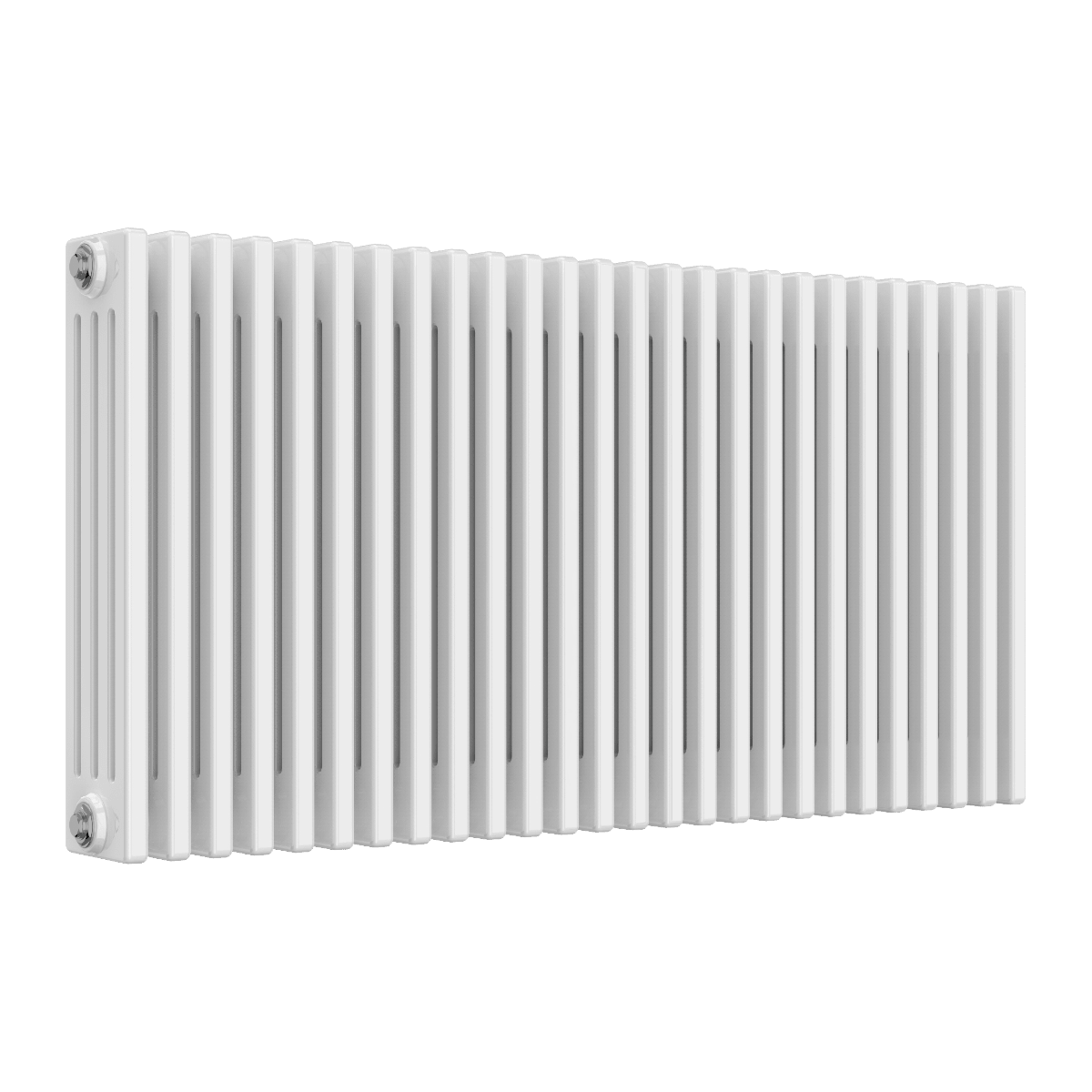 Reina Colona 4 Column Horizontal Steel Radiator in White in White