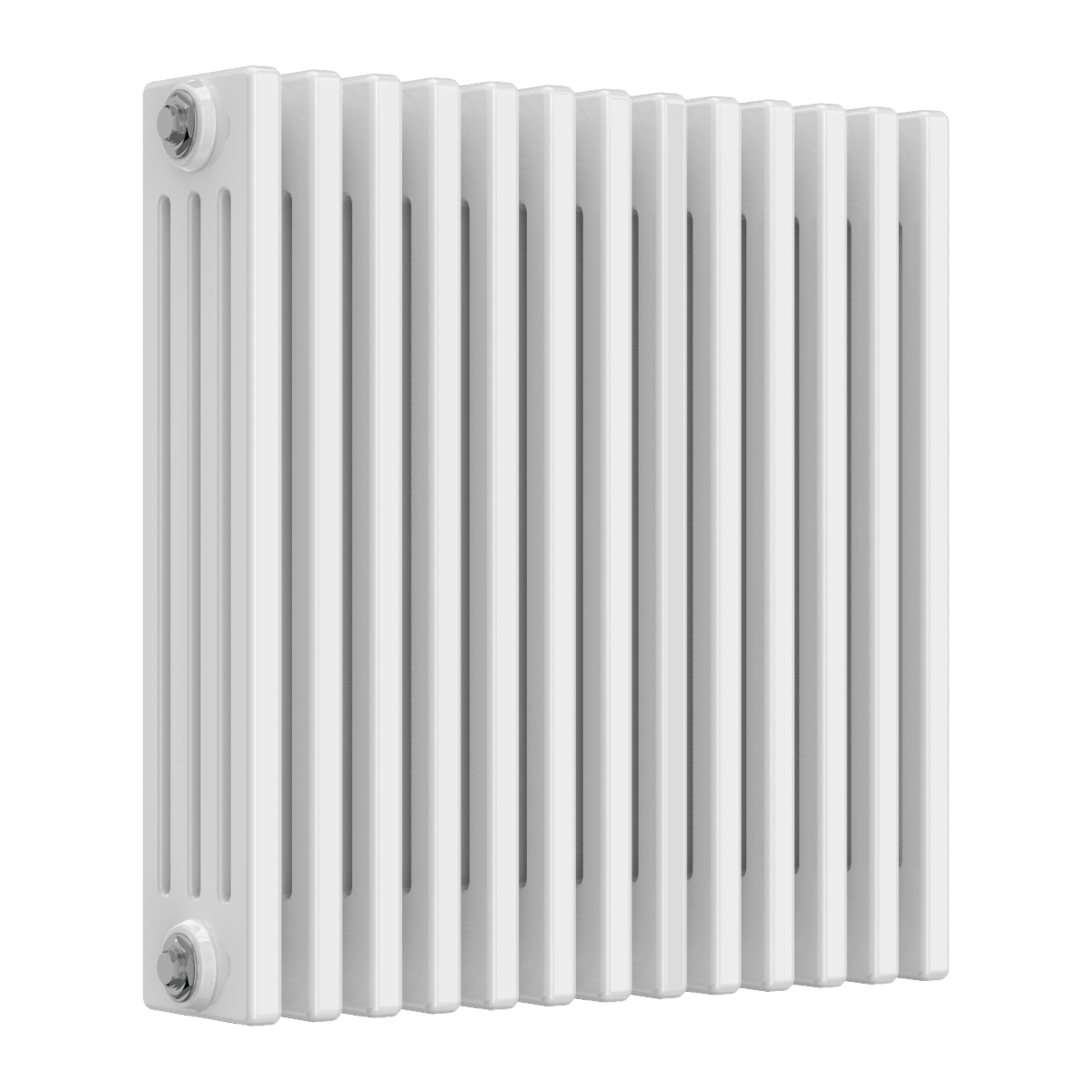 Reina Colona 4 Column Horizontal Steel Radiator in White in White