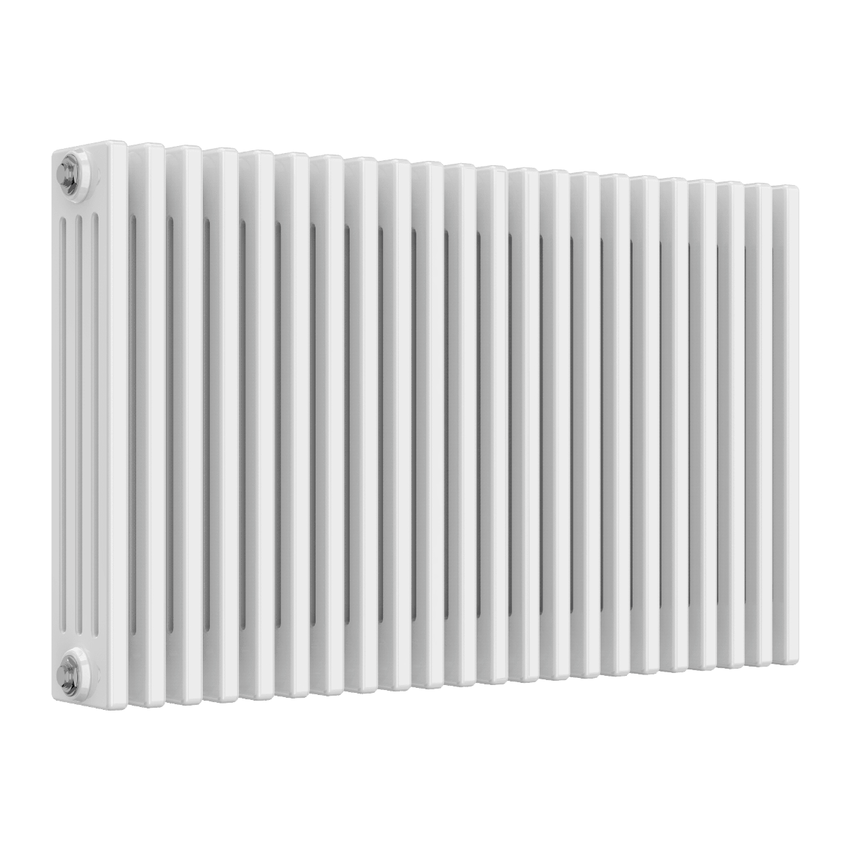 Reina Colona 4 Column Horizontal Steel Radiator in White in White