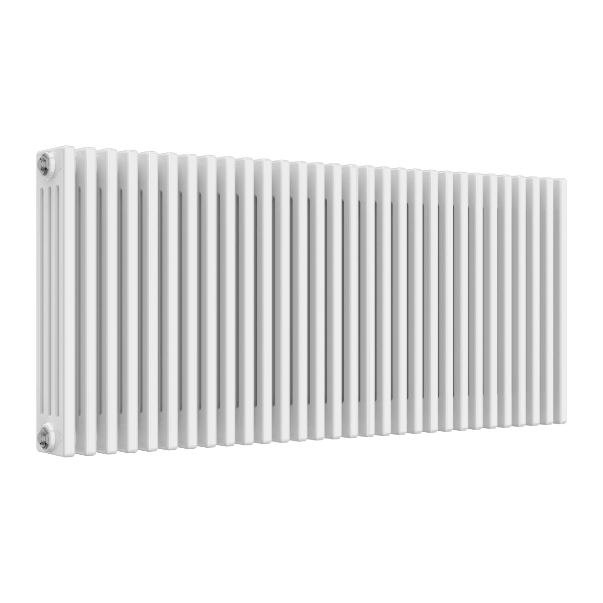 Reina Colona 4 Column Horizontal Steel Radiator in White in White