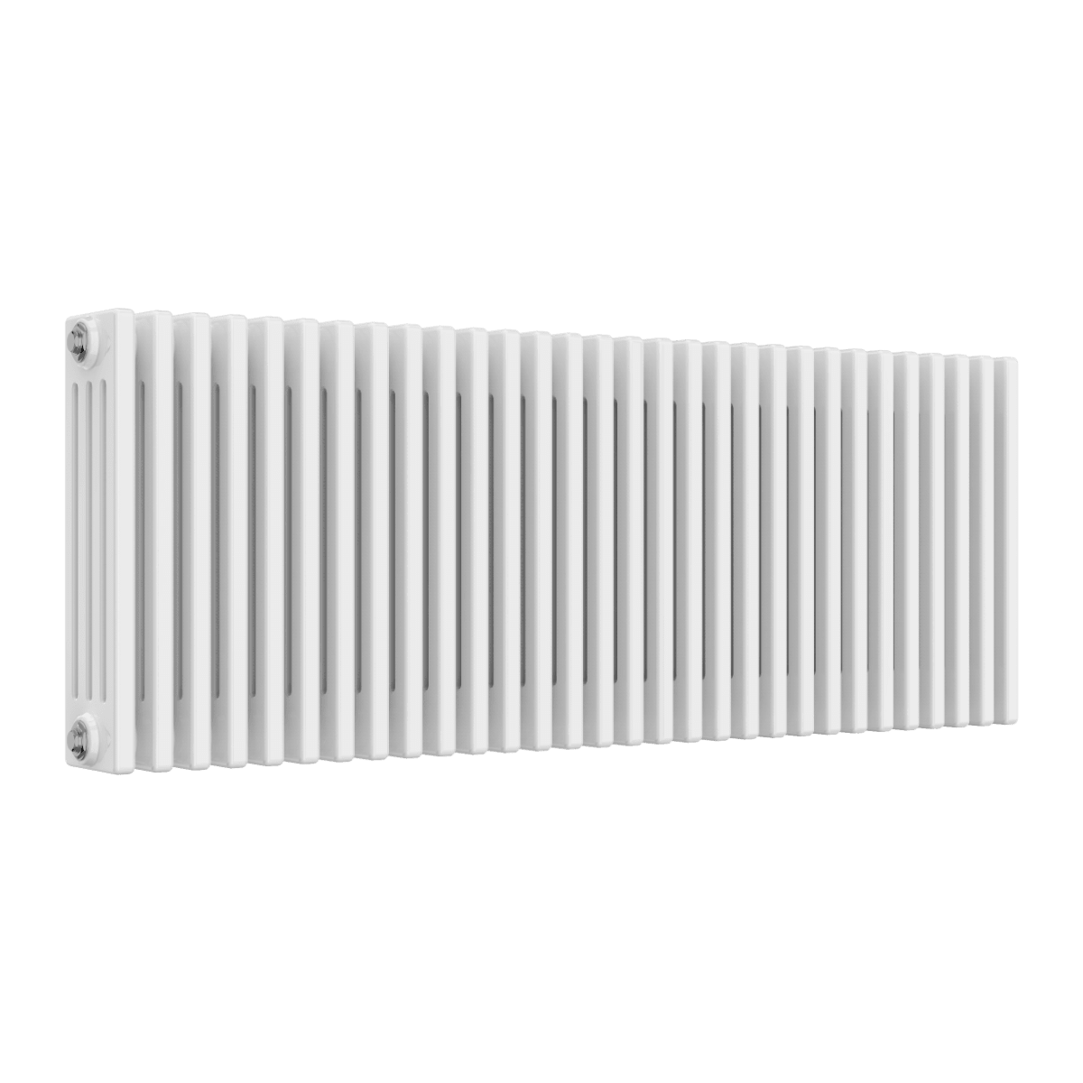 Reina Colona 4 Column Horizontal Steel Radiator in White in White