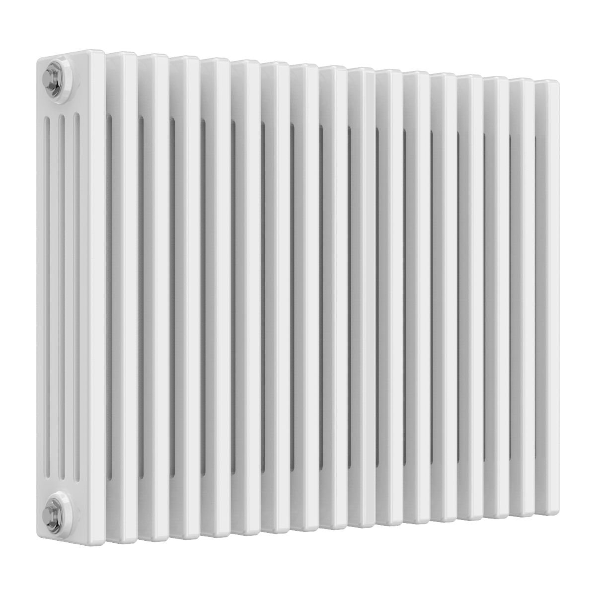 Reina Colona 4 Column Horizontal Steel Radiator in White in White