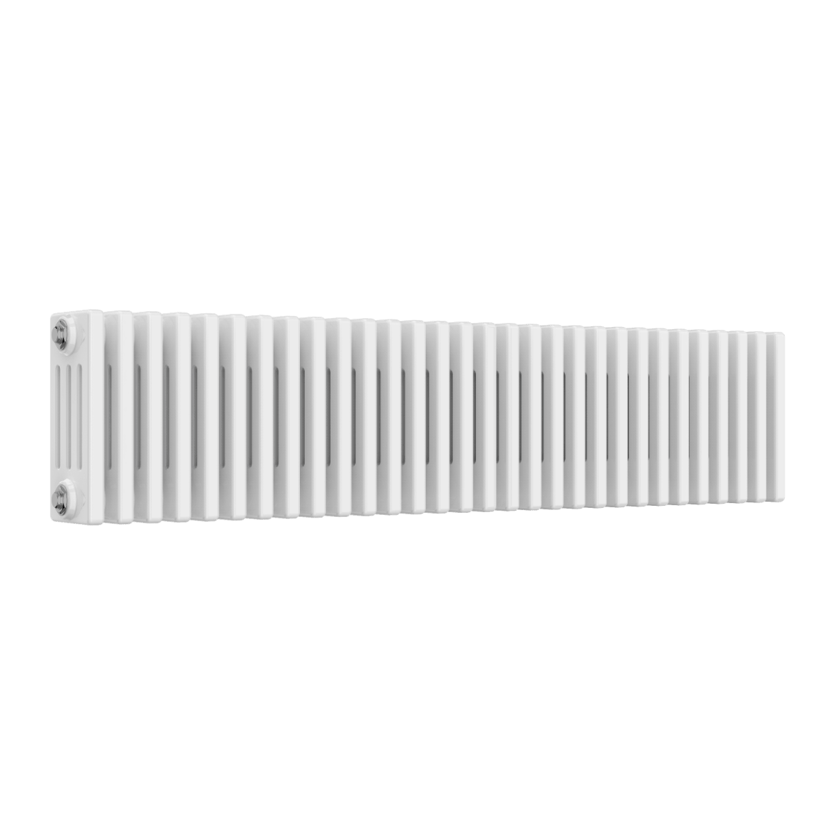 Reina Colona 4 Column Horizontal Steel Radiator in White in White