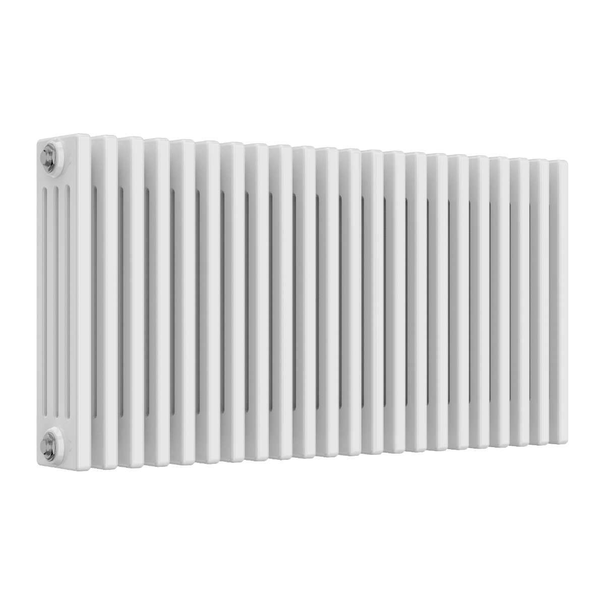 Reina Colona 4 Column Horizontal Steel Radiator in White in White