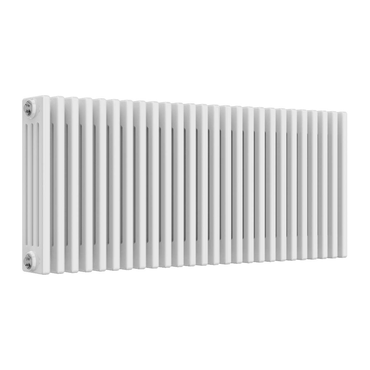 Reina Colona 4 Column Horizontal Steel Radiator in White in White