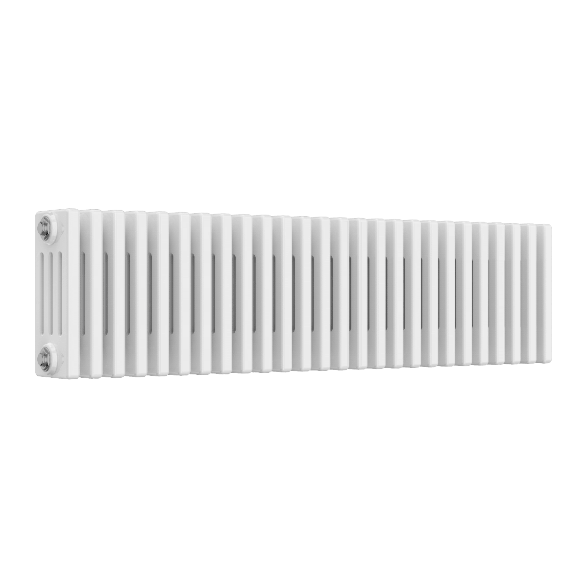 Reina Colona 4 Column Horizontal Steel Radiator in White in White
