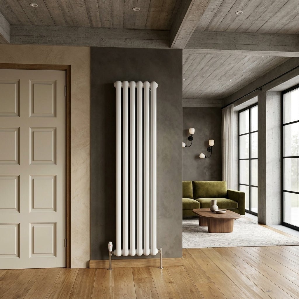 Reina Coneva Vertical Modern Column Radiator in 1500H x 300W