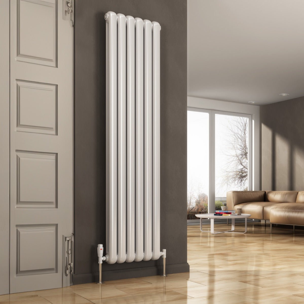 Reina Coneva Vertical Modern Column Radiator in 1500H x 300W