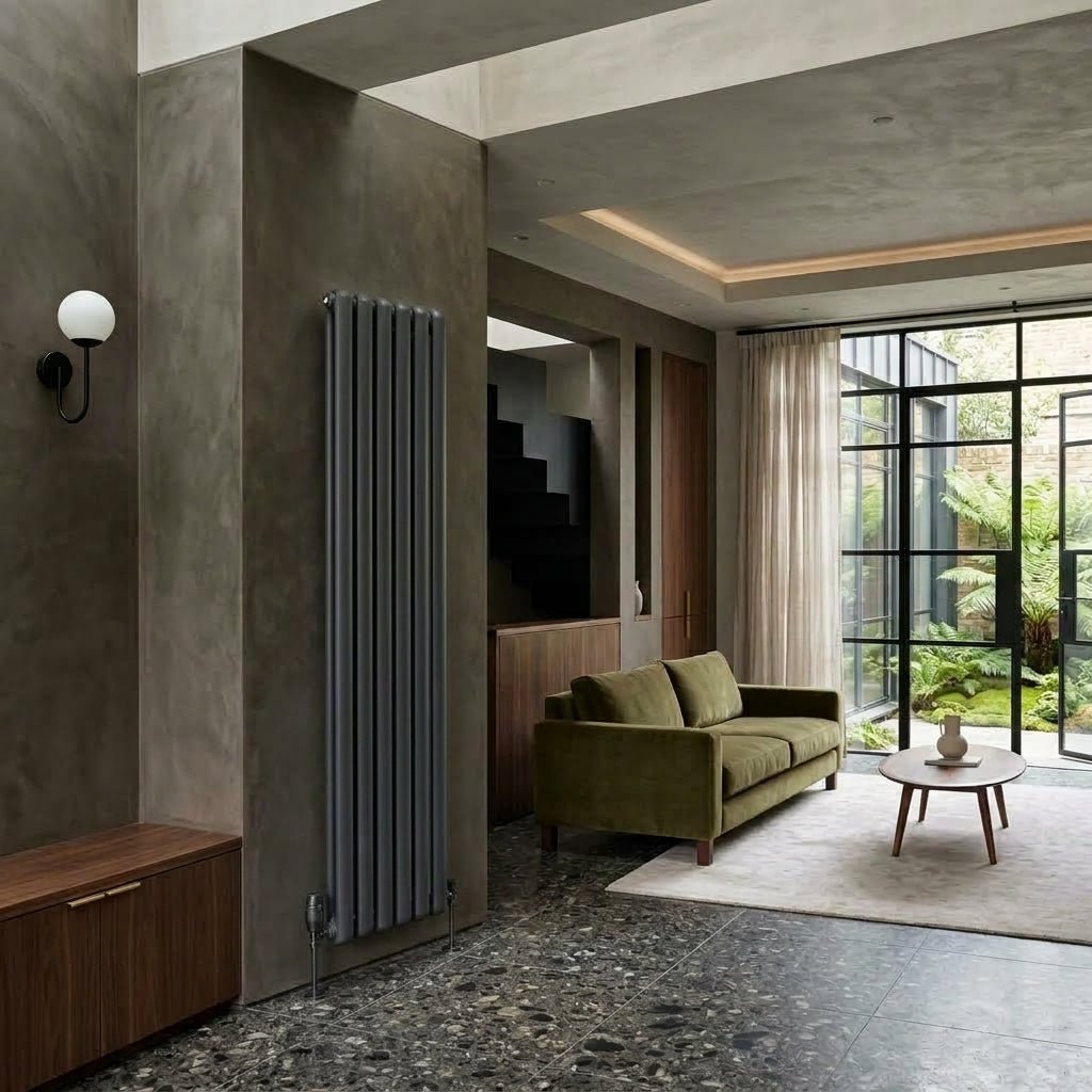 Reina Coneva Vertical Modern Column Radiator in 1500H x 300W