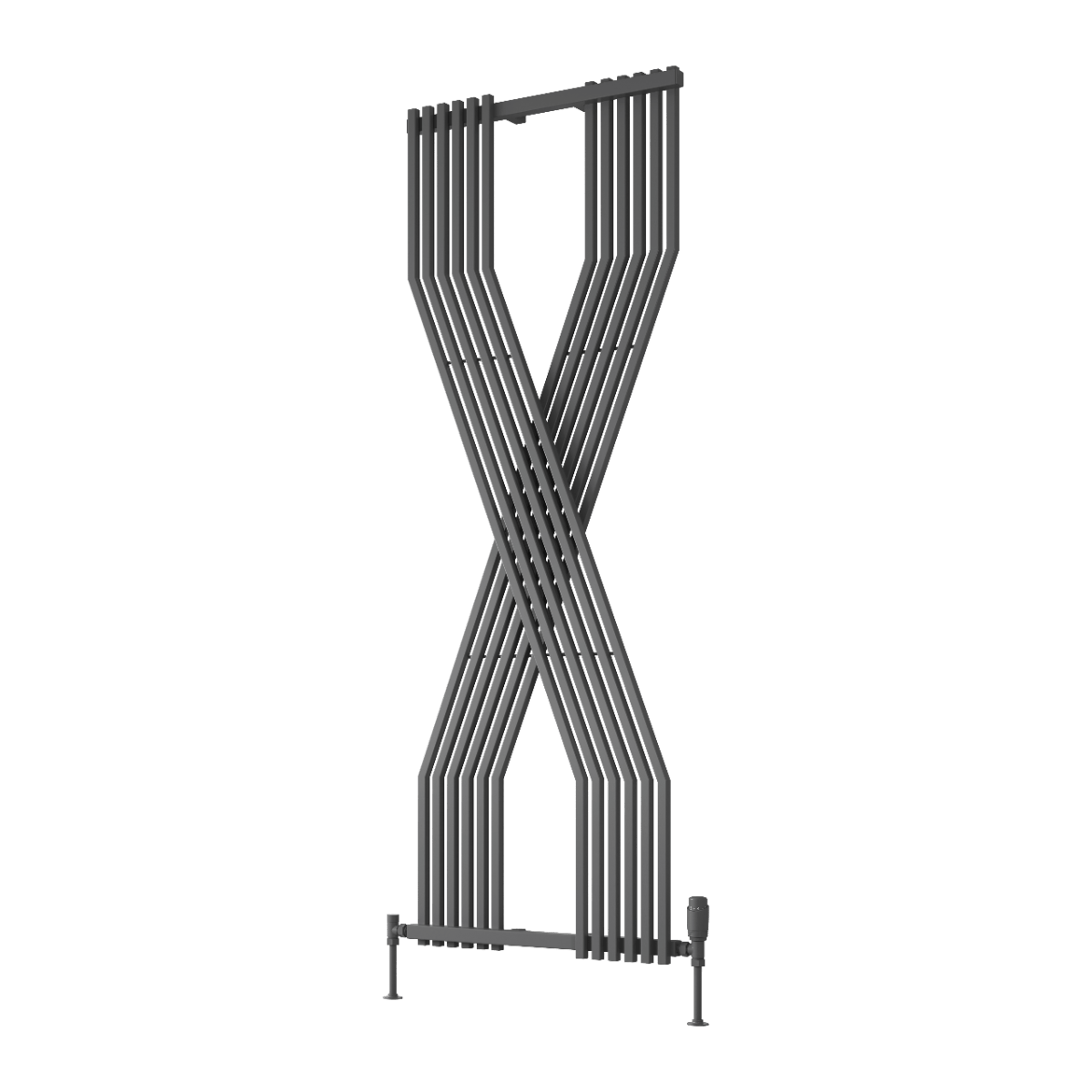 Reina Coredo Vertical Modern Designer Radiator in Anthracite
