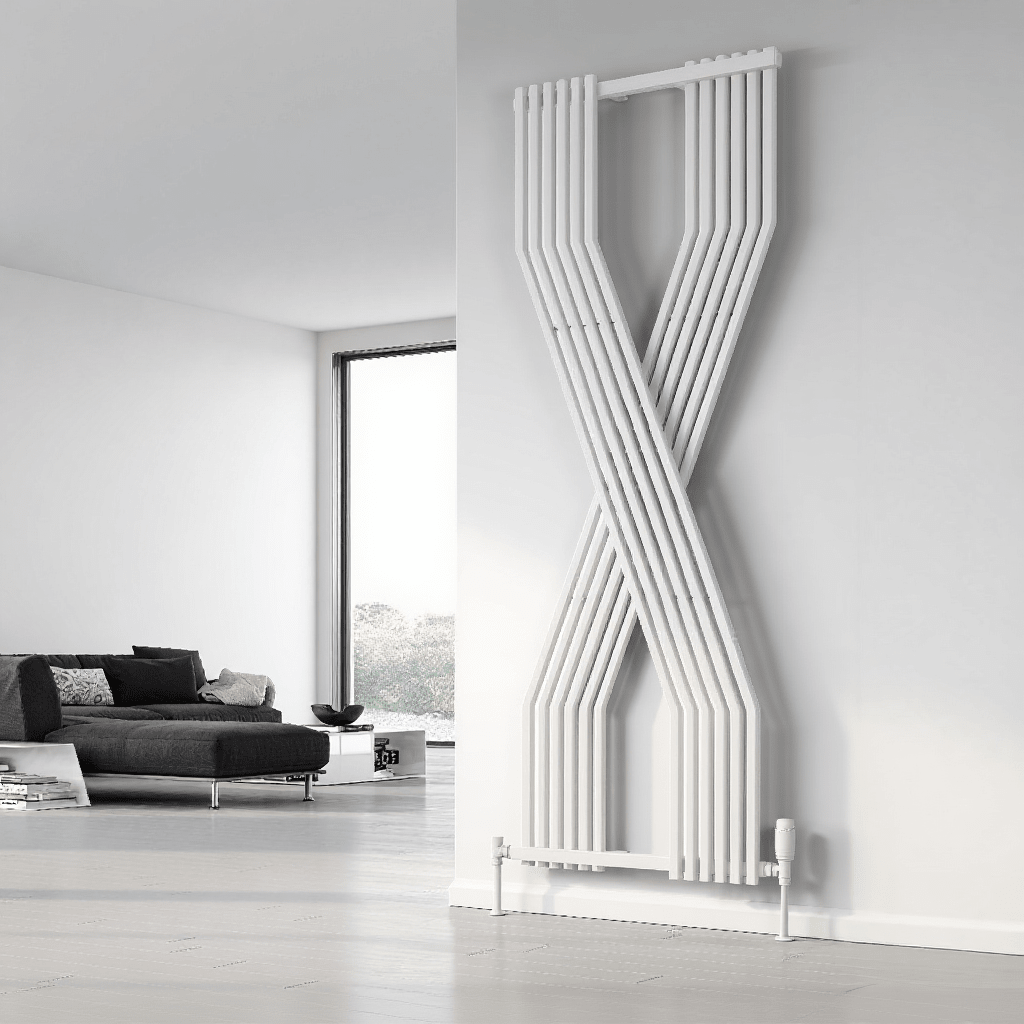 Reina Coredo Vertical Modern Designer Radiator in Chrome
