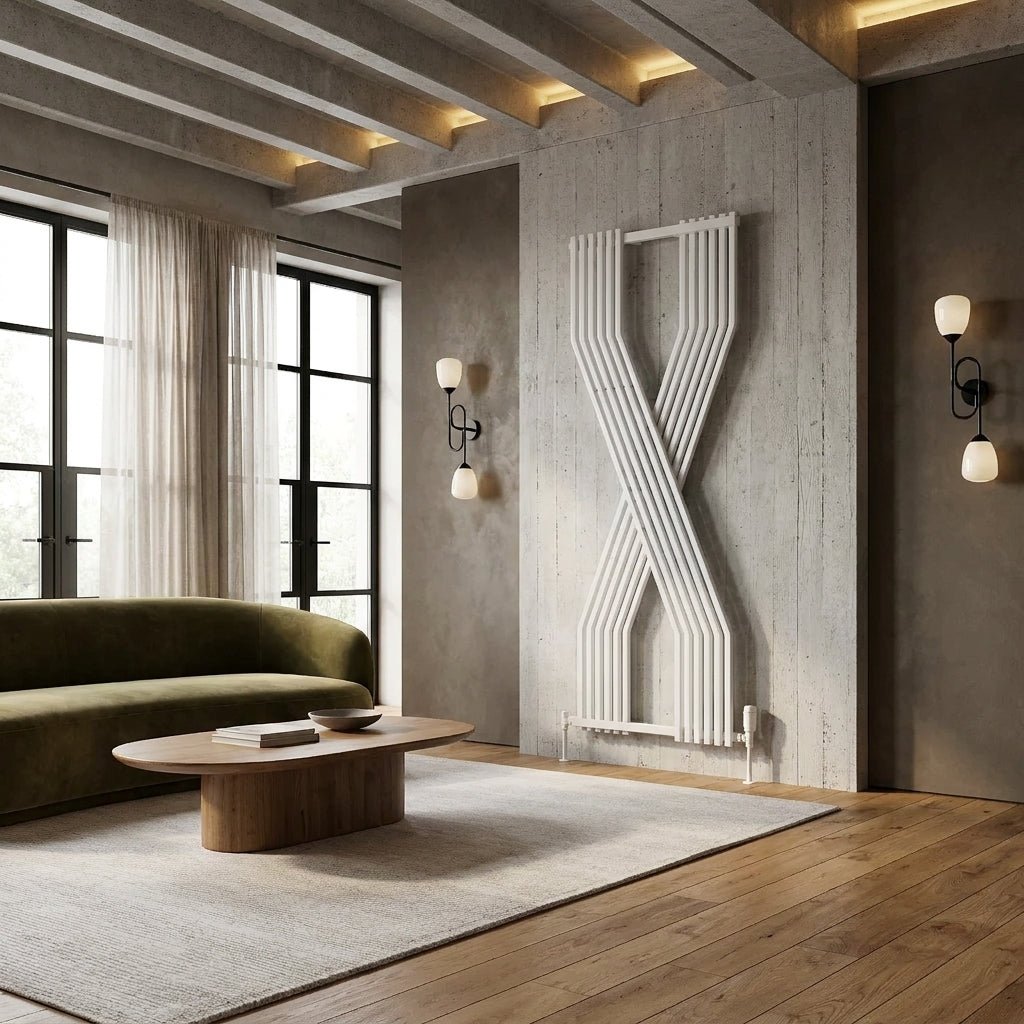 Reina Coredo Vertical Modern Designer Radiator in White