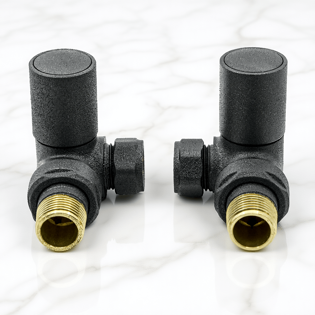 Reina Crova Corner Valves in Anthracite