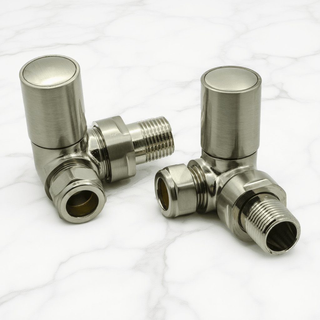 Reina Crova Corner Valves in Brushed
