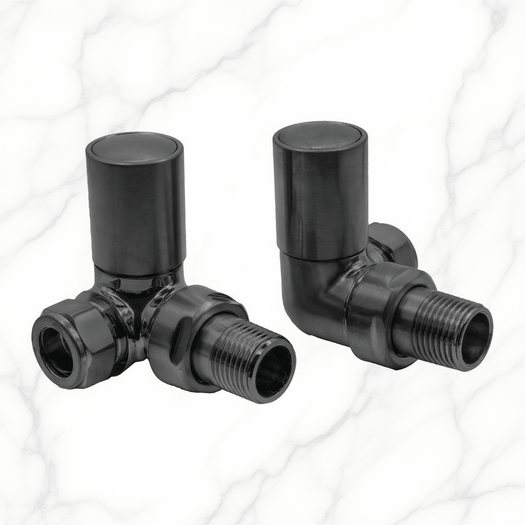Reina Crova Corner Valves in Gun Metal