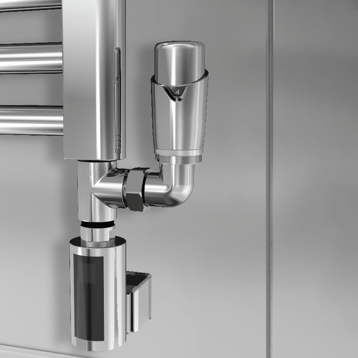 Reina Dual Fuel T - Piece Pipe Connector in Anthracite