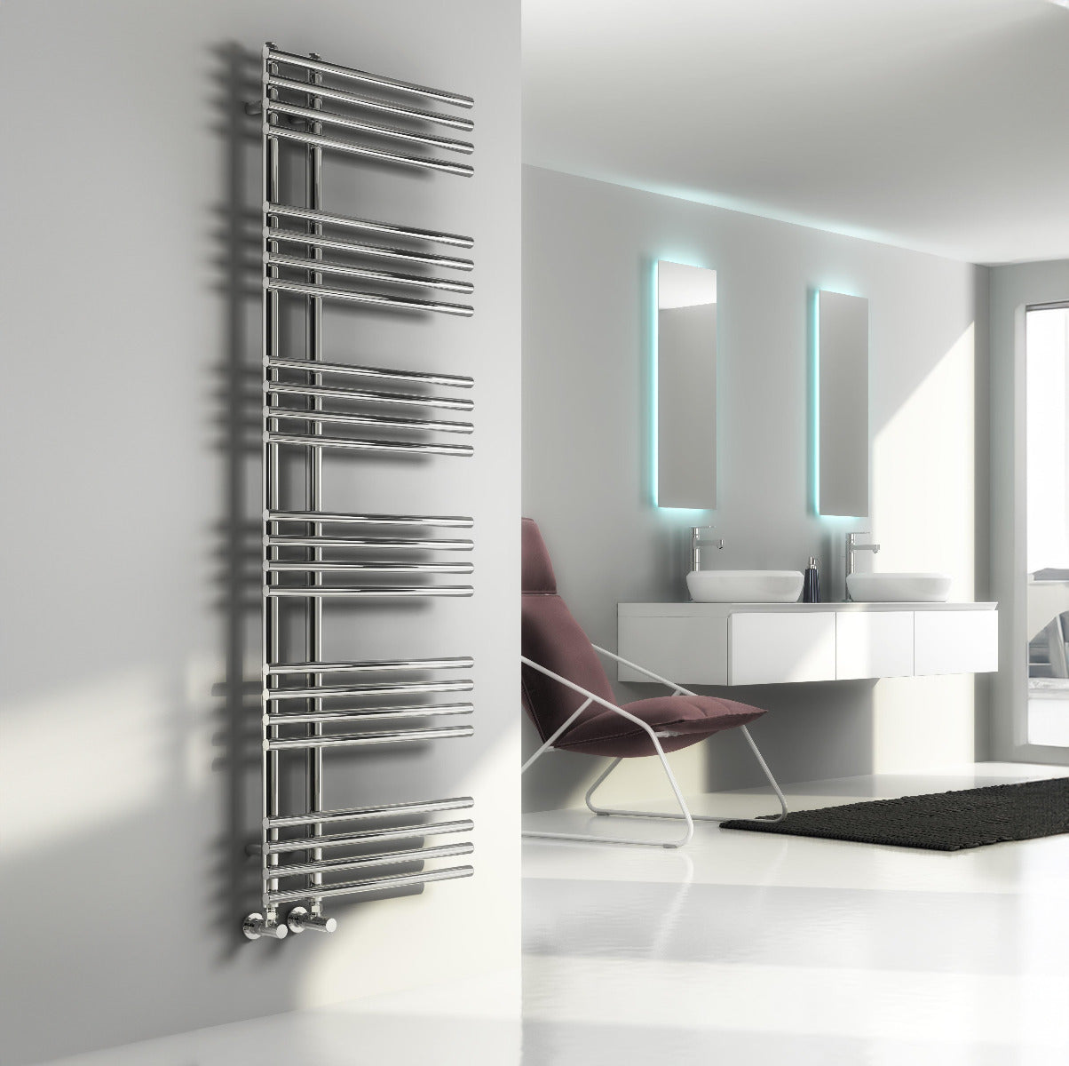 Reina Elisa Chrome Tiered Bathroom Radiator in Chrome