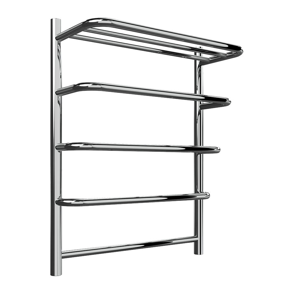 Reina Elvo Classic Heated Towel Radiator Shelf in Polished Steel