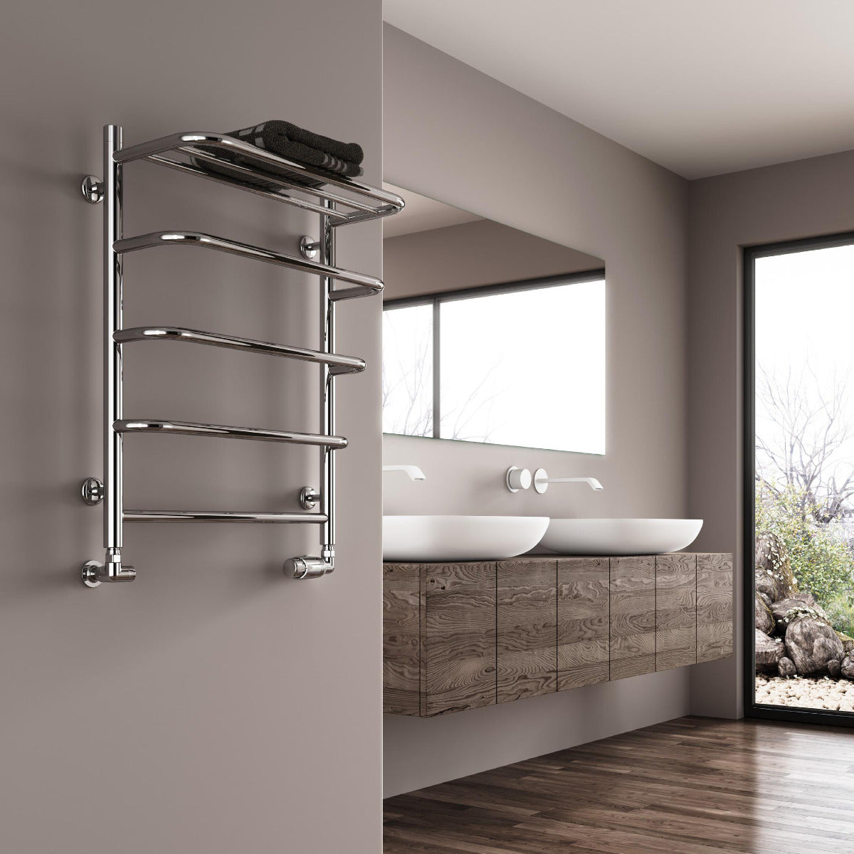 Reina Elvo Classic Heated Towel Radiator Shelf 660H x 530W