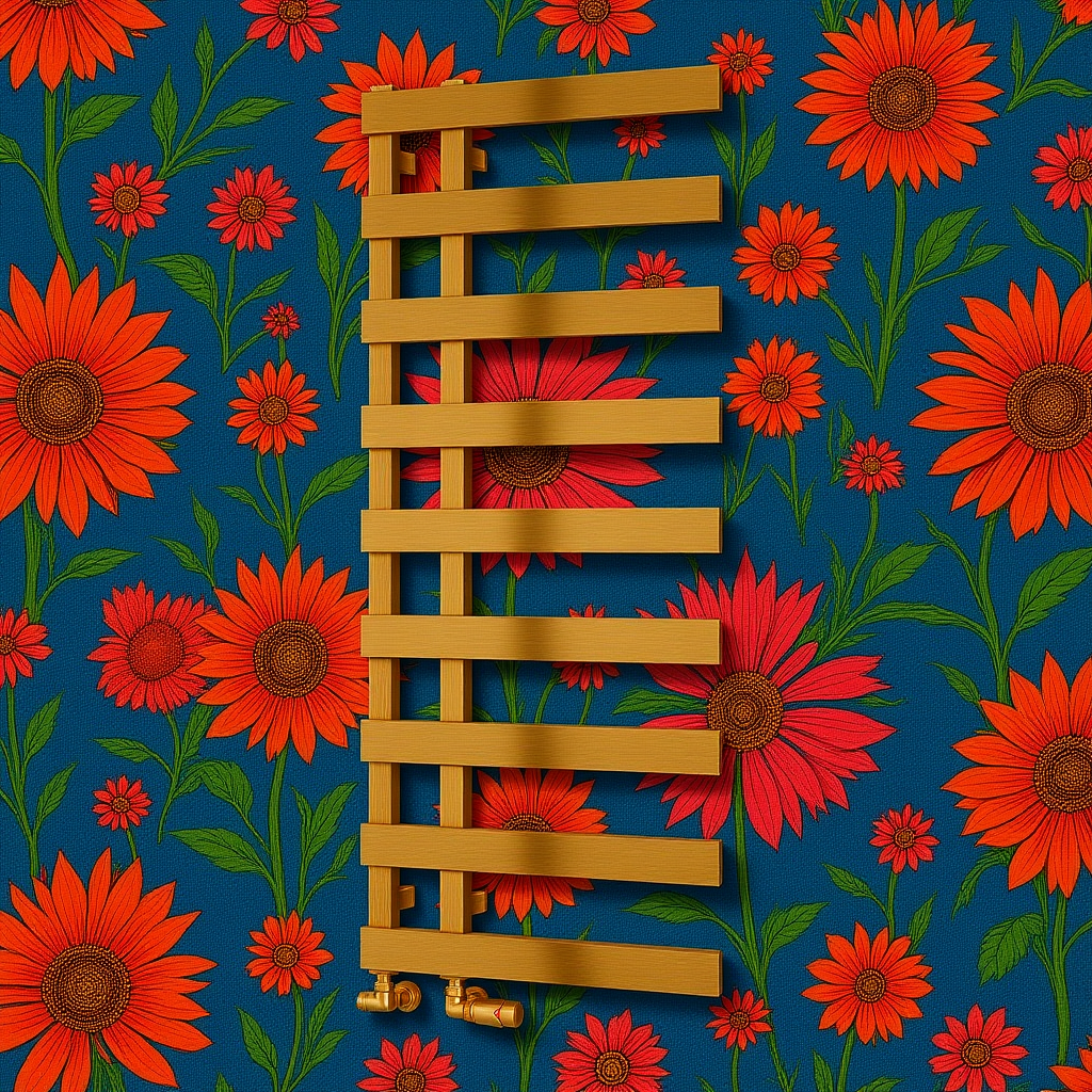 Reina Florina Trendy Brushed Brass Bathroom Towel Radiator | 1 colour, 3 sizes