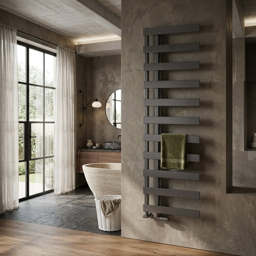 Reina Florina Steel Bathroom Towel Radiator in 1235H x 500W