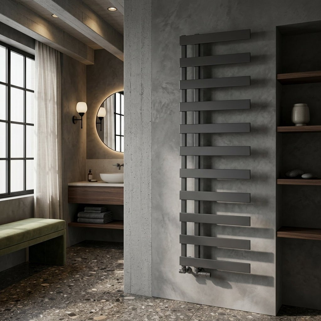 Reina Florina Steel Bathroom Towel Radiator in 1235H x 500W