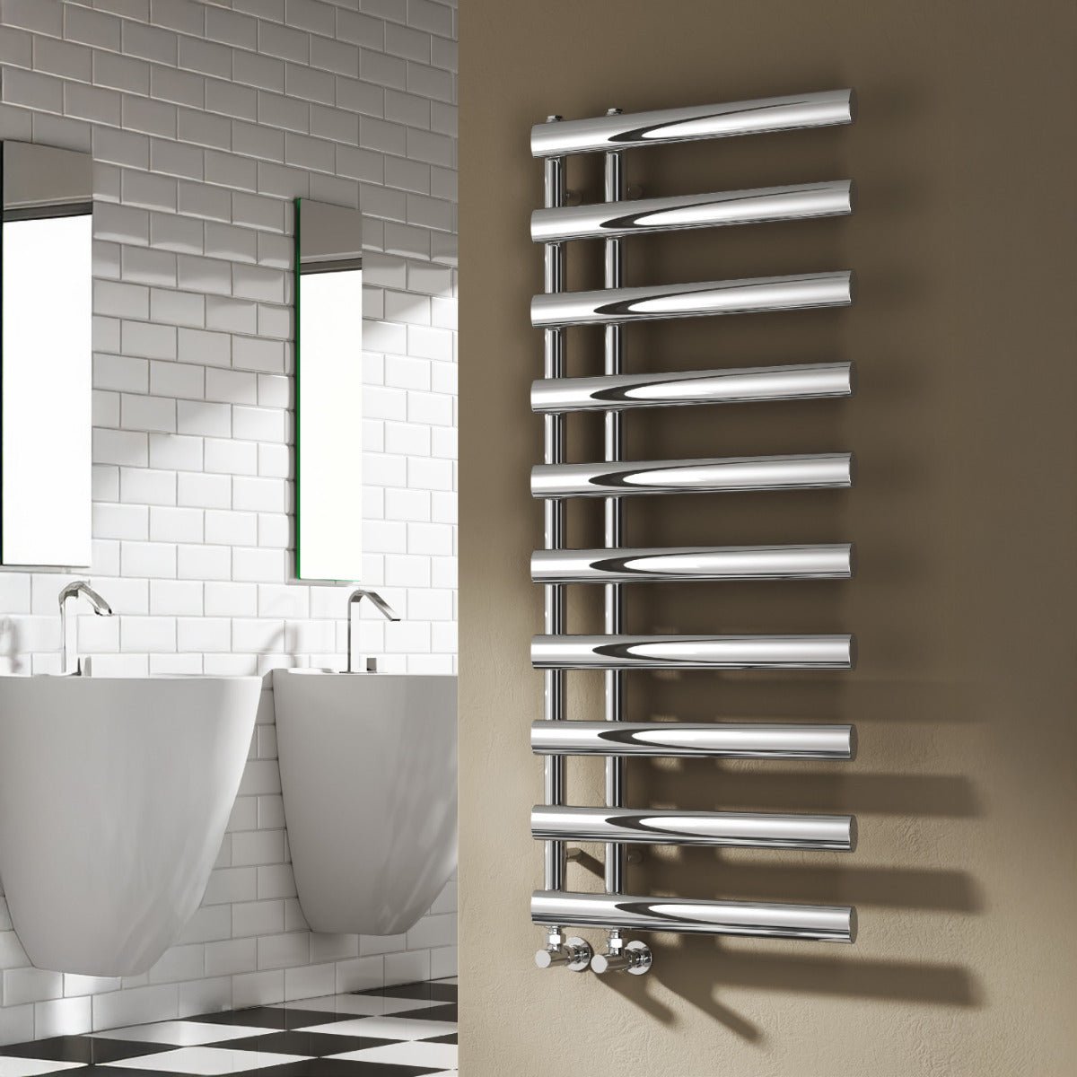 Reina Grace Modern Steel Bathroom Towel Radiator in 1140H x 500W