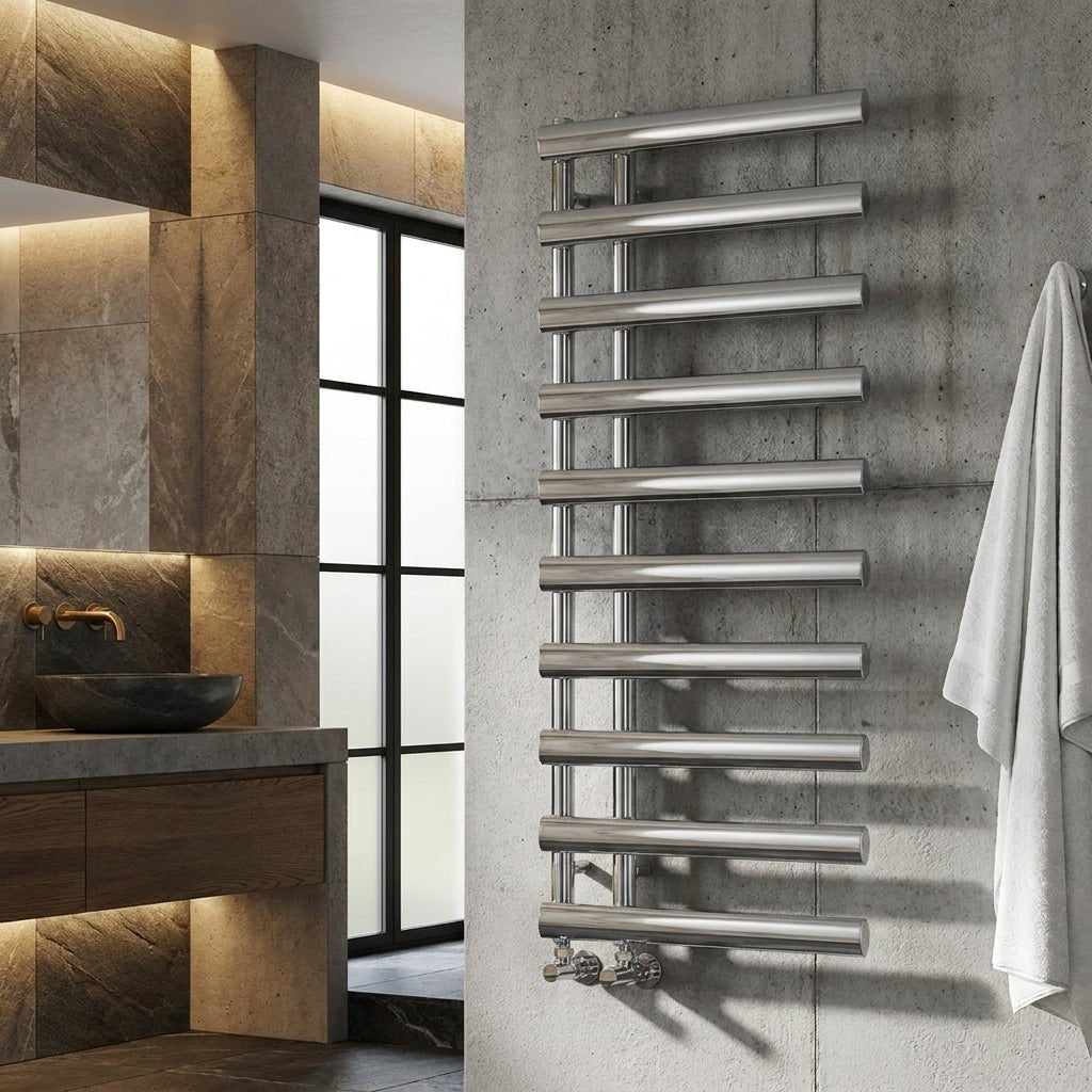 Reina Grace Modern Steel Bathroom Towel Radiator in 1140H x 500W