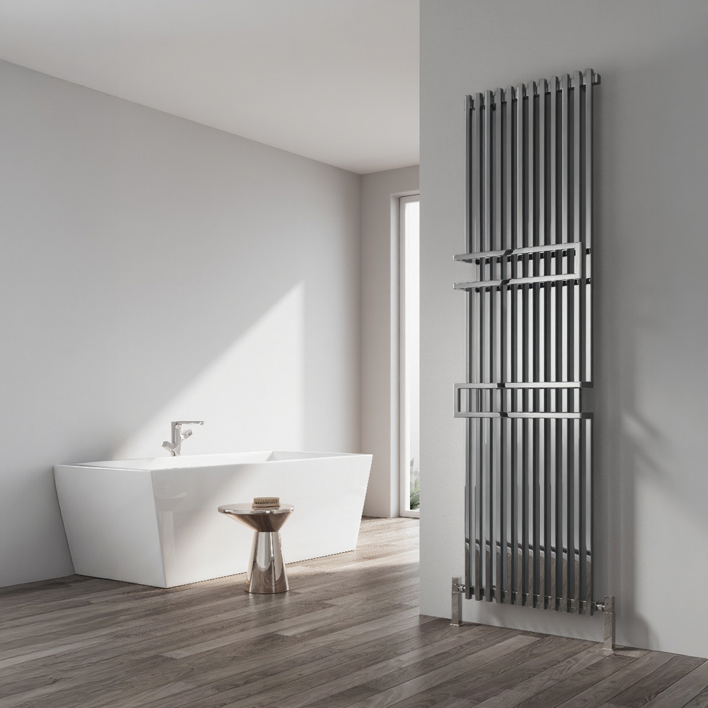 Reina Grande Modern Vertical Mild Steel Bathroom Radiator 1800H x 500W | 3 colours, 1 size
