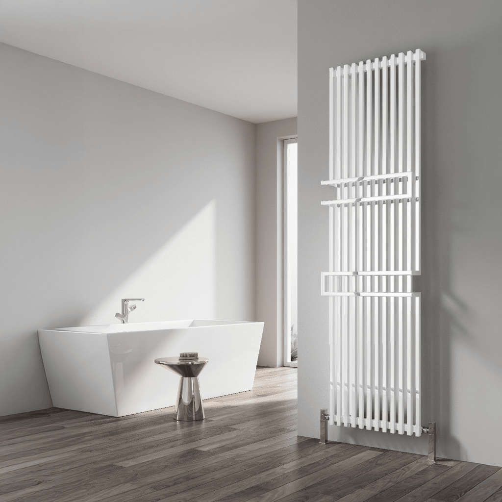 Reina Grande Modern Vertical Mild Steel Bathroom Radiator in 1800H x 500W