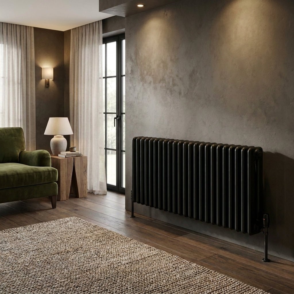 Reina Hedingham Modern Column Horizontal Radiator in 600H x 600W