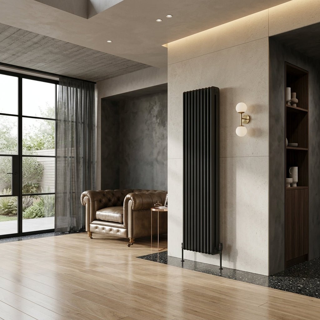 Reina Hedingham Modern Column Vertical Radiator in 1800H x 285W