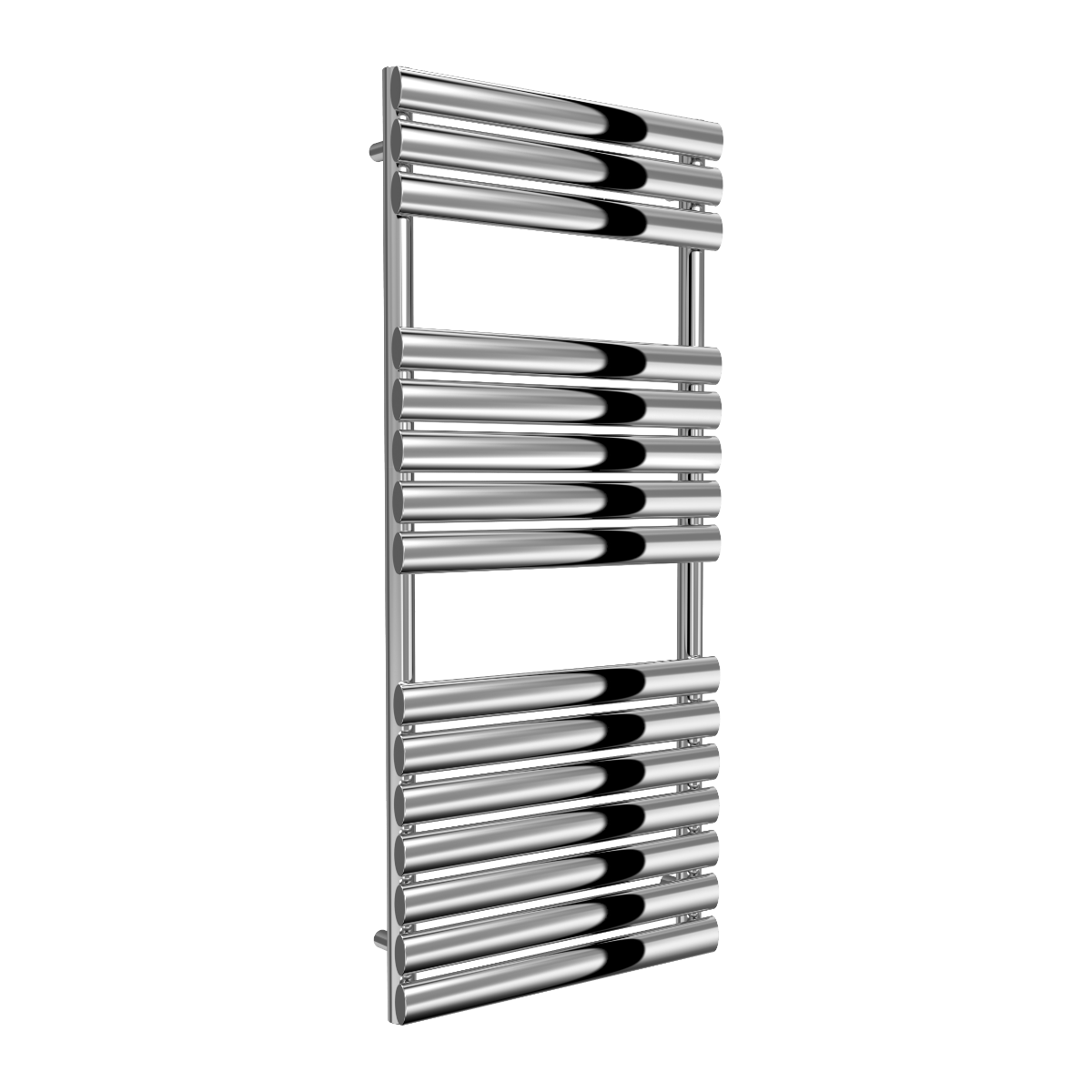 Reina Helin Steel Oval Tube Towel Radiator in Polished Stainless Steel