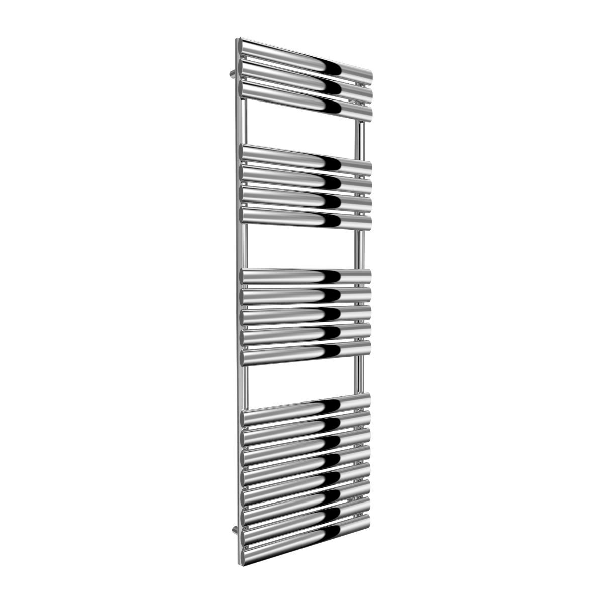 Reina Helin Steel Oval Tube Towel Radiator in Polished Stainless Steel