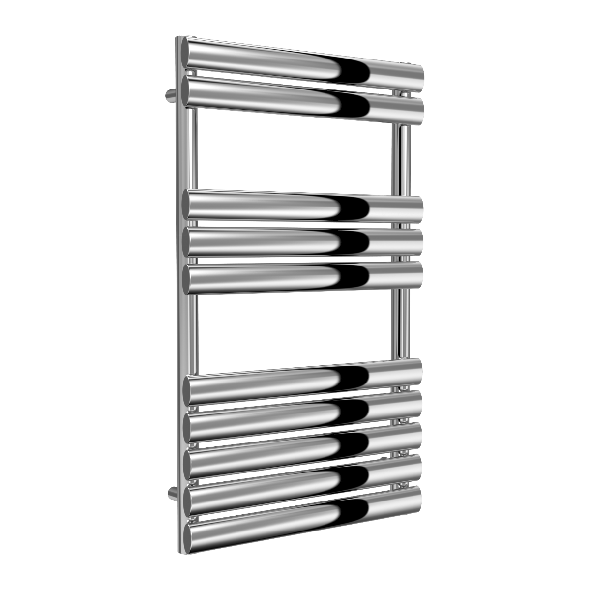 Reina Helin Steel Oval Tube Towel Radiator in Polished Stainless Steel