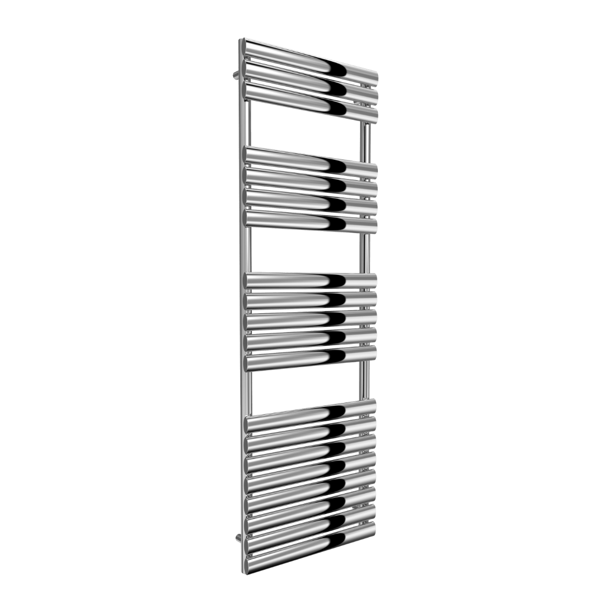 Reina Helin Steel Oval Tube Towel Radiator in Polished Stainless Steel in 1535H x 500W