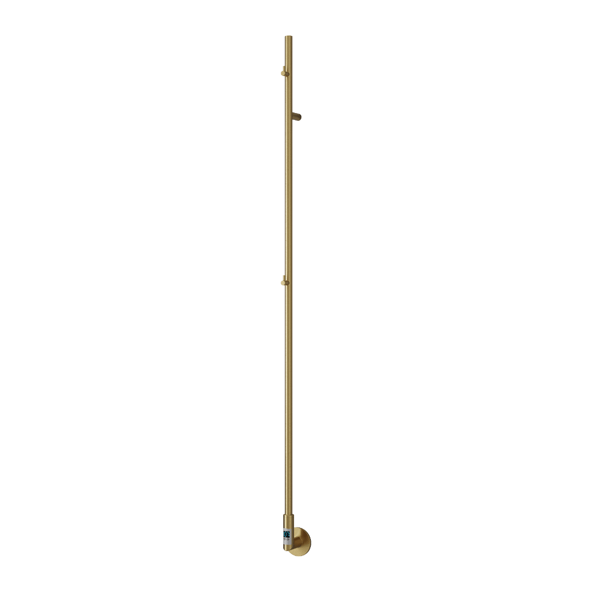 Reina Ines Dry Electric Brushed Brass Robe Hanging Steel Radiator in 1500H x 22W