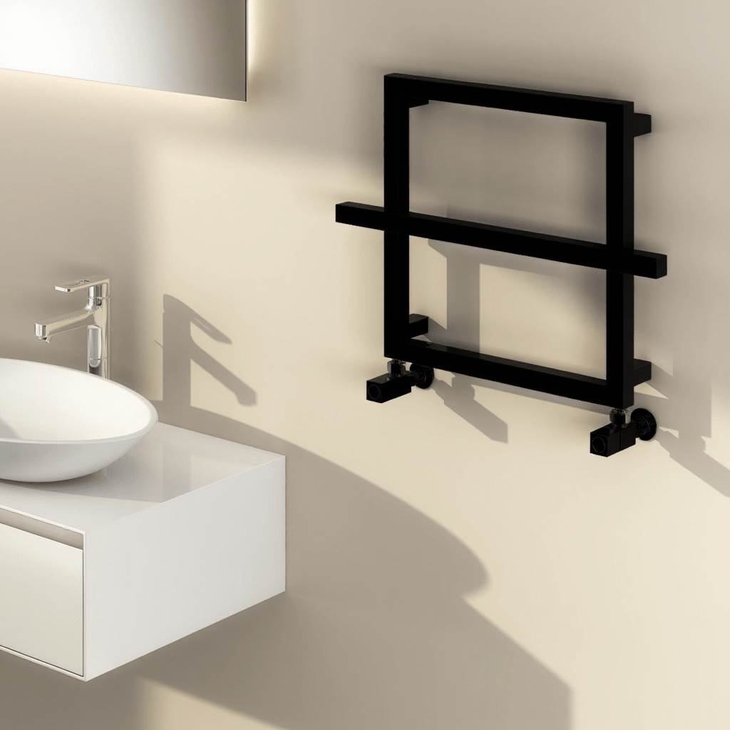Reina Lago 1 Rectangular Steel Towel Warmer in Chrome