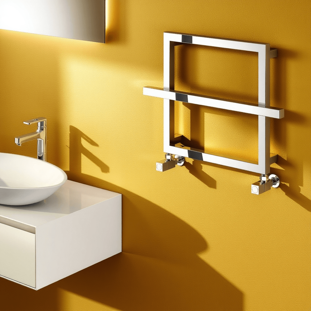 Reina Lago 1 Rectangular Steel Towel Warmer in Chrome