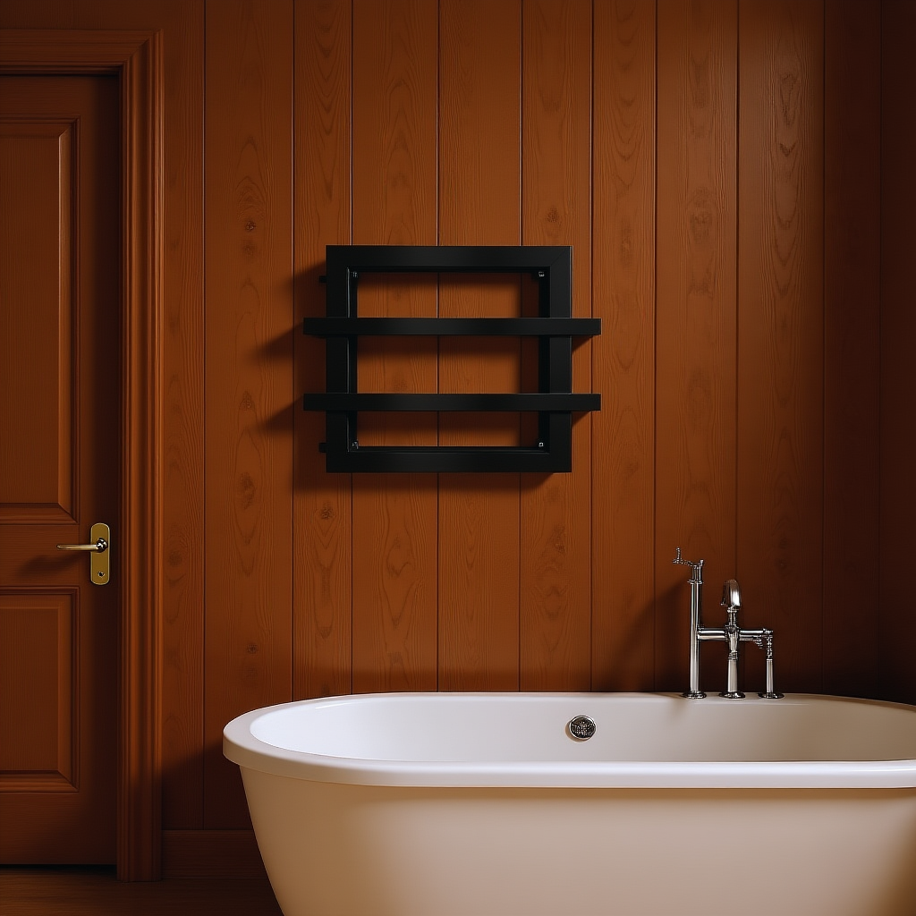 Reina Lago 2 Double Bar Rectangular Steel Towel Warmer 450H x 600W | 2 colours, 1 size