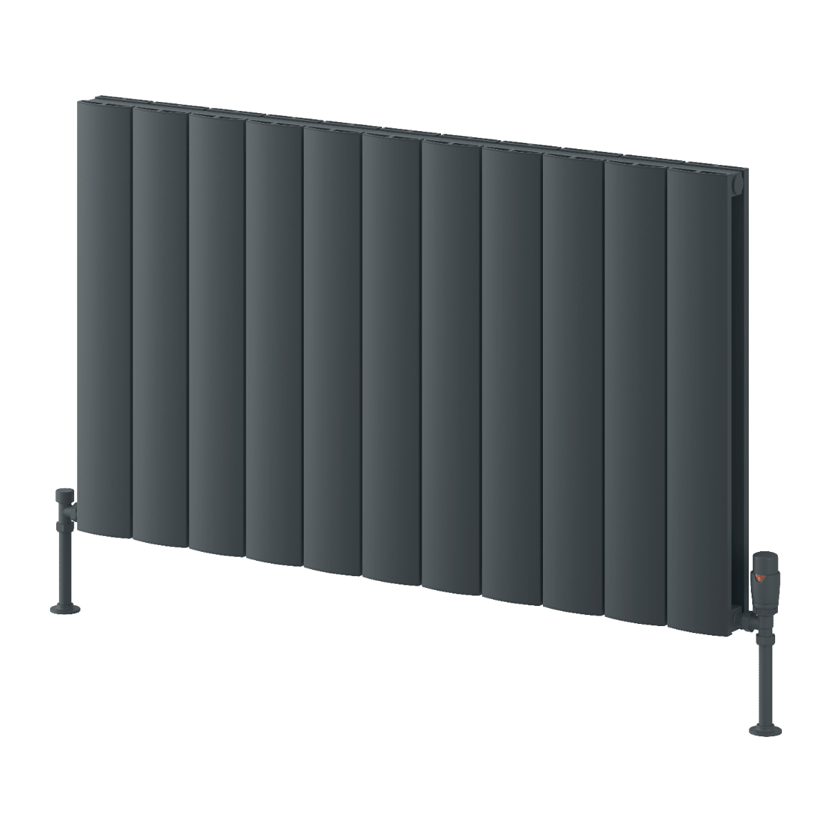 Reina Loco Horizontal Double Panel Aluminium Radiator in Anthracite