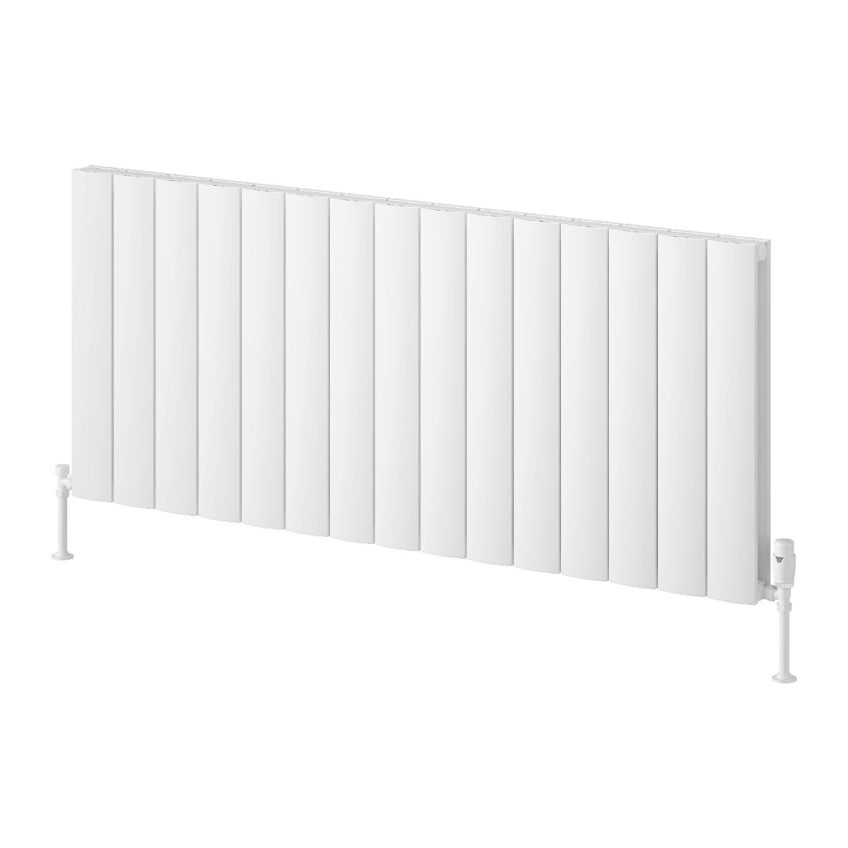 Reina Loco Horizontal Double Panel Aluminium Radiator in White