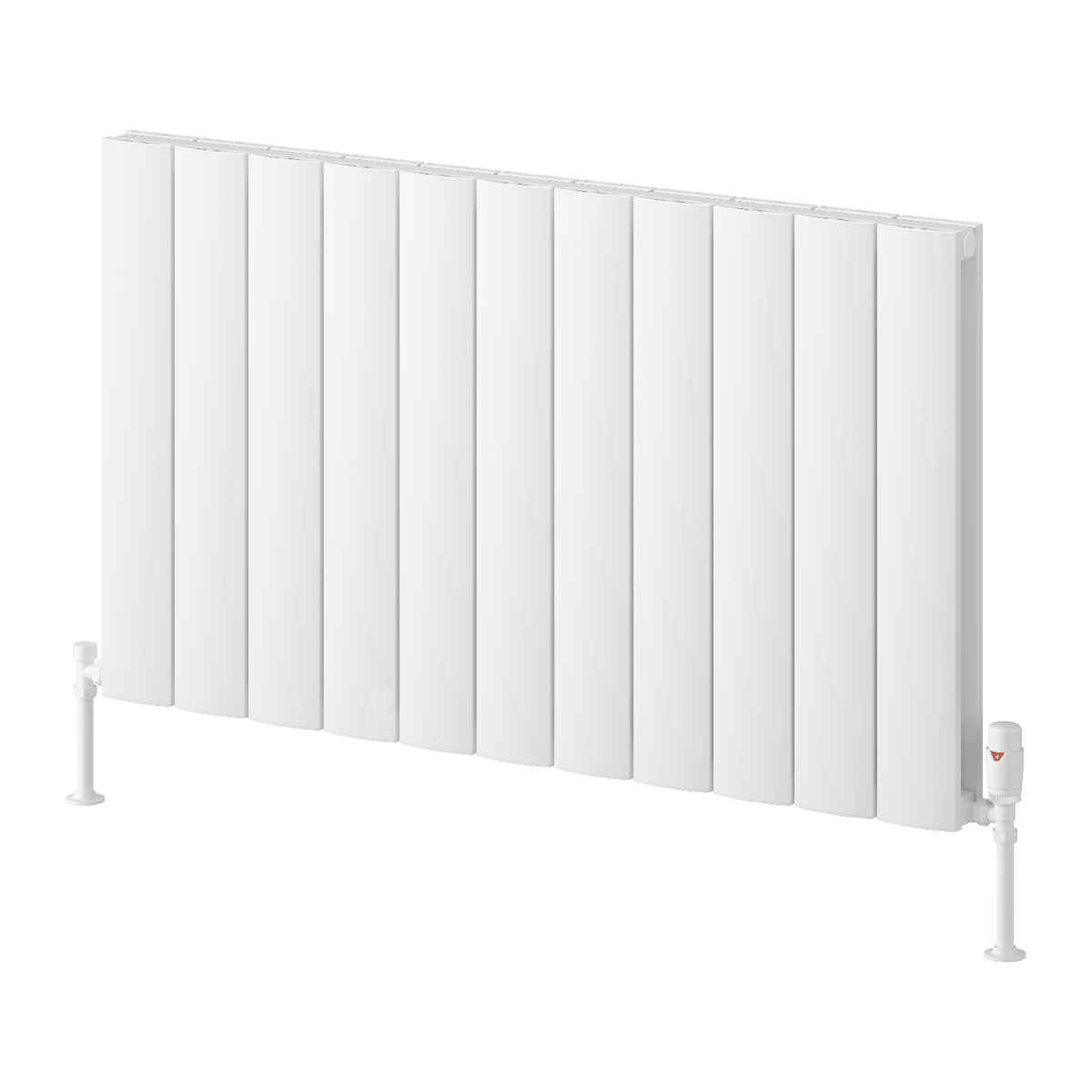 Reina Loco Horizontal Double Panel Aluminium Radiator in White