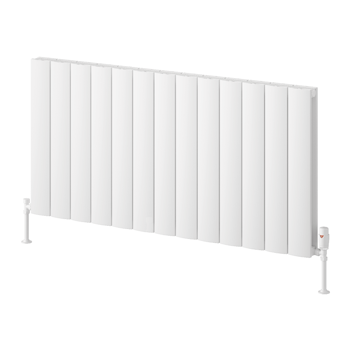 Reina Loco Horizontal Double Panel Aluminium Radiator in White