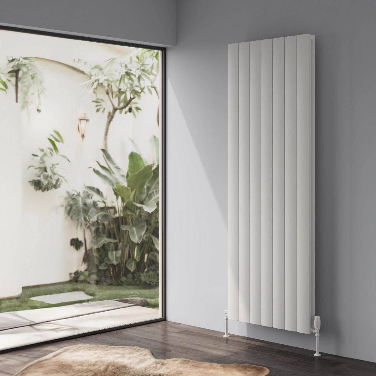 Reina Loco Vertical Double Panel Radiator in White
