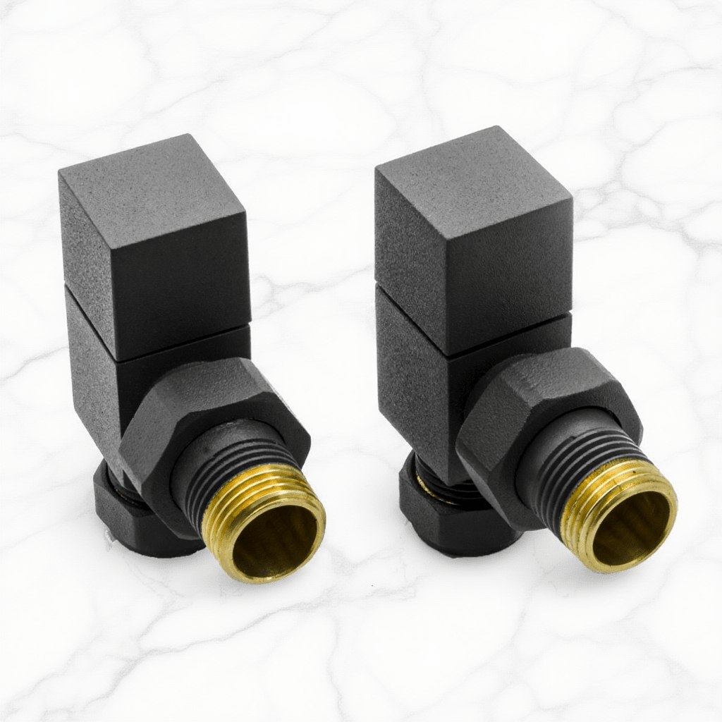 Reina Loge Angled Valves in Anthracite