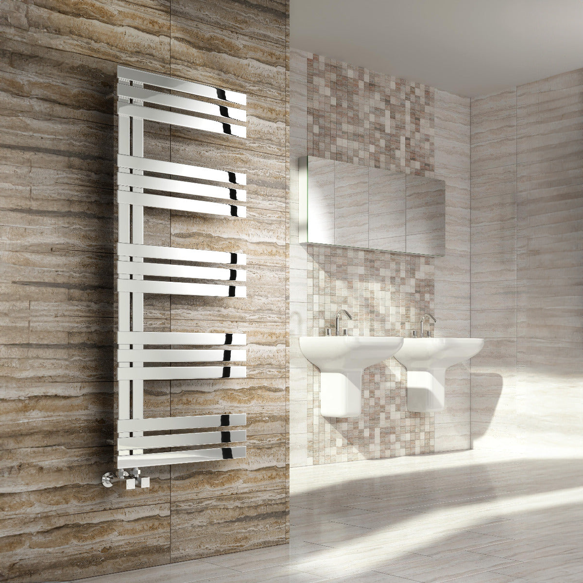 Reina Lovere Tiered Towel Radiator in Polished Stainless Steel | 1 colour, 3 sizes