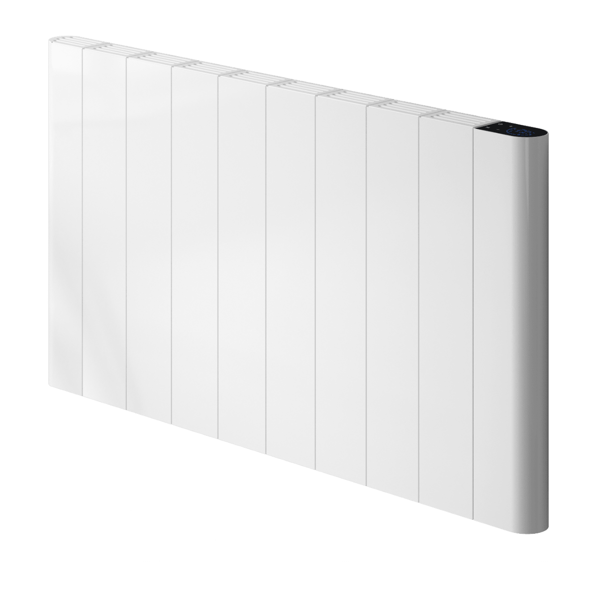 Reina Maia Horizontal Electric Aluminium Radiator in White in White