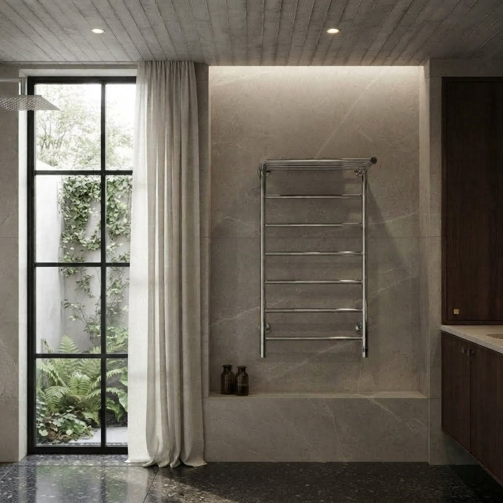Reina Maira Designer Dry Electric Heated Towel Rail in 1190H x 500W