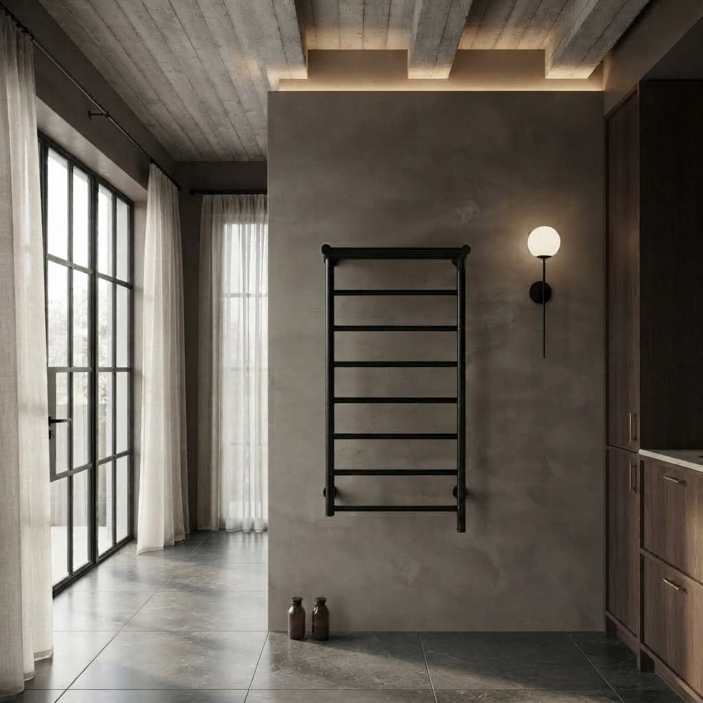 Reina Maira Designer Dry Electric Heated Towel Rail in 1190H x 500W